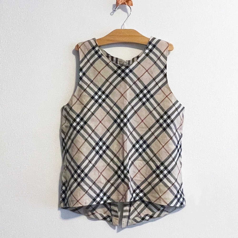 BURBERRY Girl Linen Top, age 12